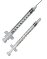 Syringe, 1 CC, 28 X 1/2, IND, #26027, EXEL, 100/BX, 10BX/CS