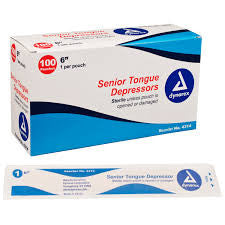 Tongue Depressor, SENIOR, #4312, DYNAREX, 500/BOX