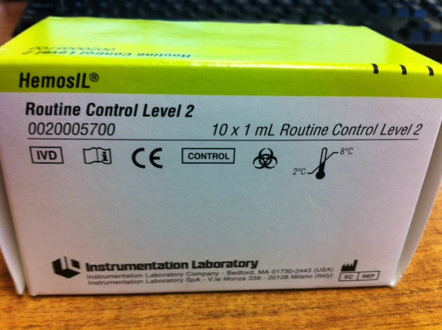 Instrumentation Labs, #20005700, Hemosil Routine Control Low AB NORM Level 2